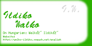 ildiko walko business card